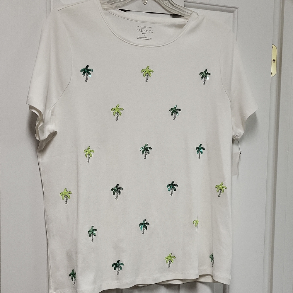 Talbots White Boxy Short Sleeve T-Shirt